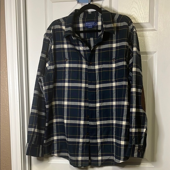 Pendleton Blue and White Plaid Men's Shirt - Picture 1 of 5